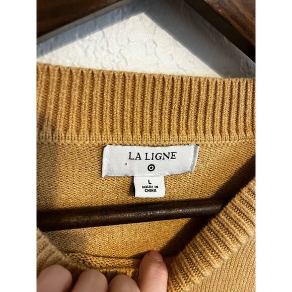 La Ligne x Target Striped Sweater Tan Black Large - Picture 5 of 6